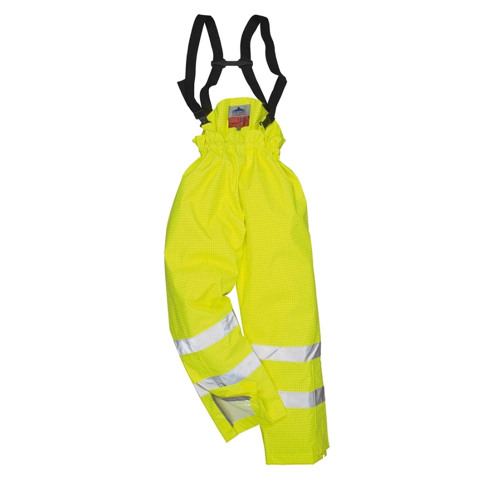 Portwest Antistatic FR Lined Rain Pants (Geel) 1