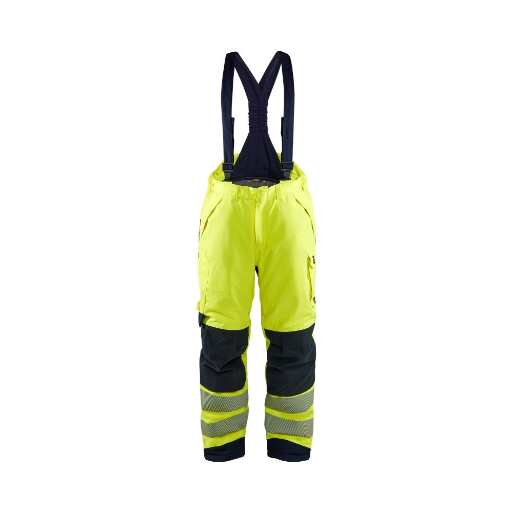 Blaklader Multinorm Winter bretelbroek (Geel/Navy) 1
