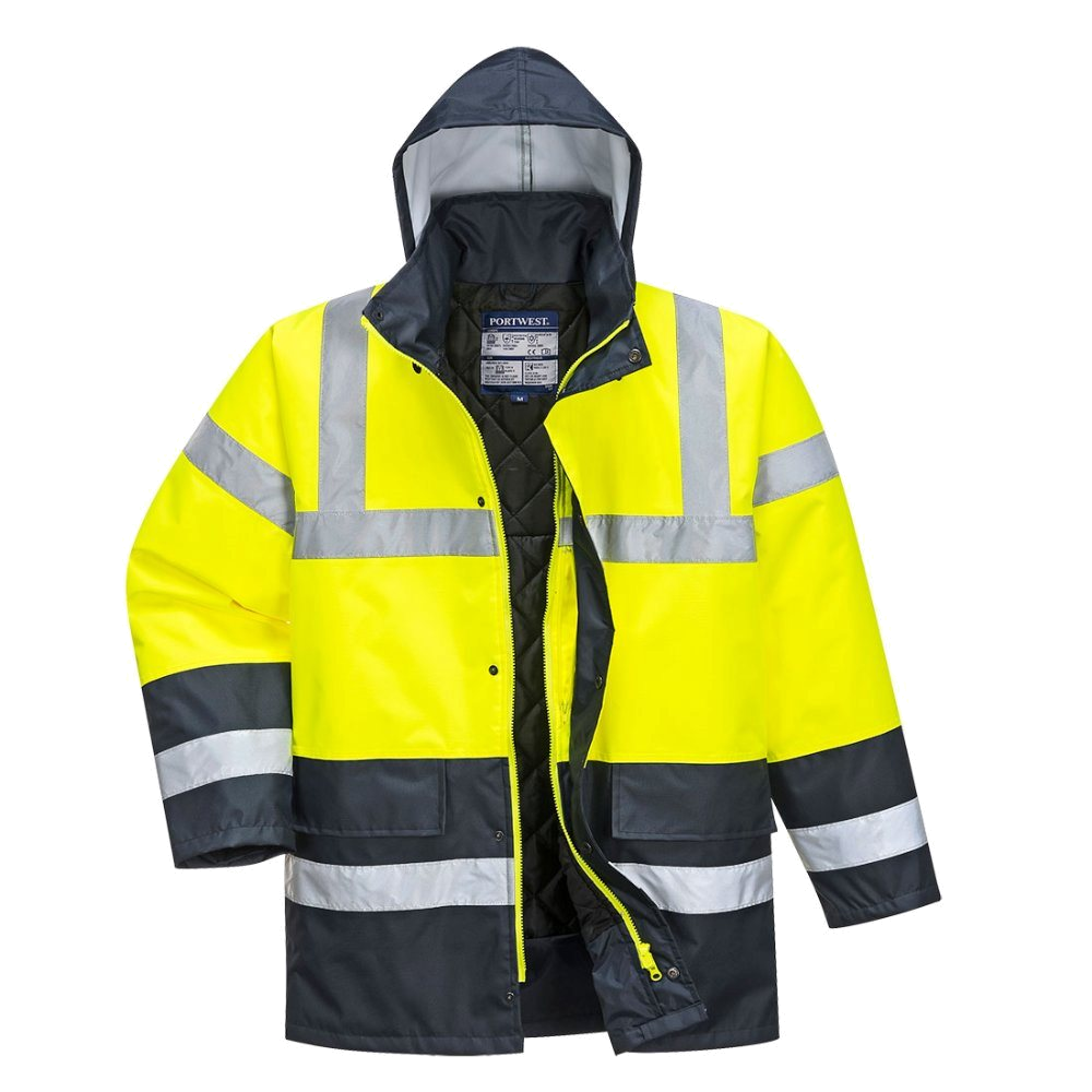 Portwest Contrast Werkjas (Geel/Navy) 1