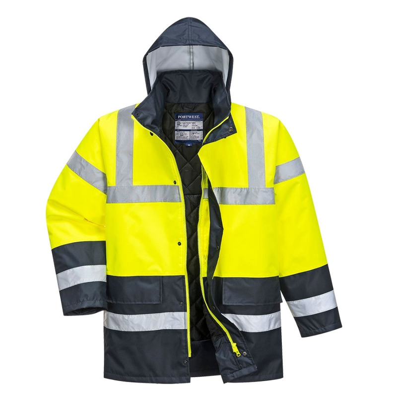 Portwest Contrast Werkjas (Geel/Navy) 1