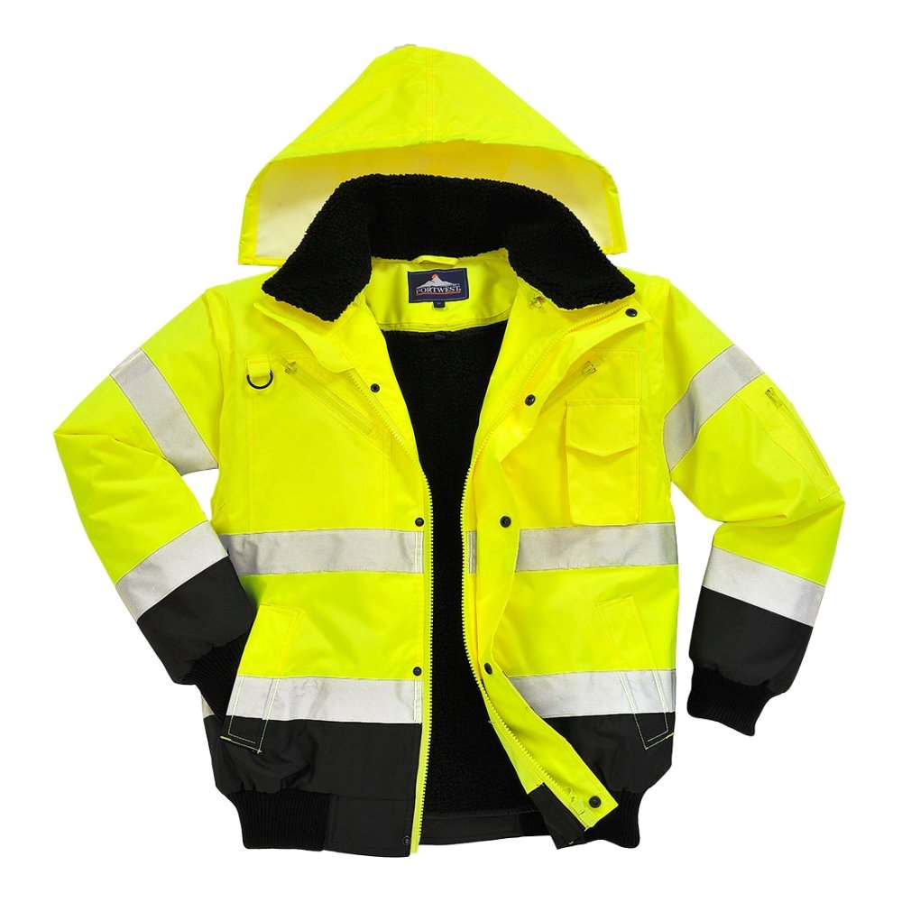 Portwest Hi-Vis 3-in-1 Bicolor Bomberjack (Geel/Zwart) 1