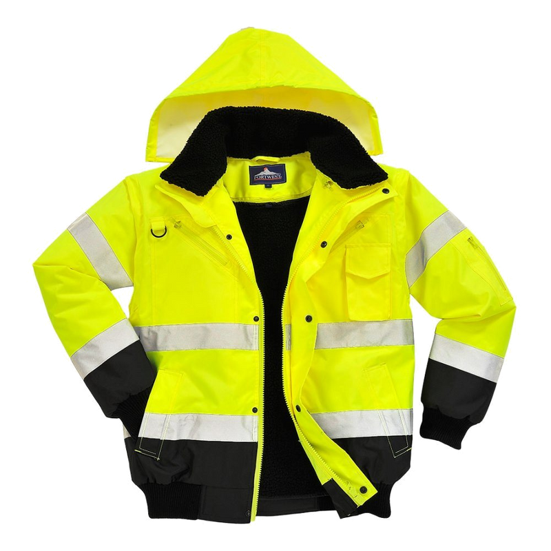 Portwest Hi-Vis 3-in-1 Bicolor Bomberjack (Geel/Zwart) 1