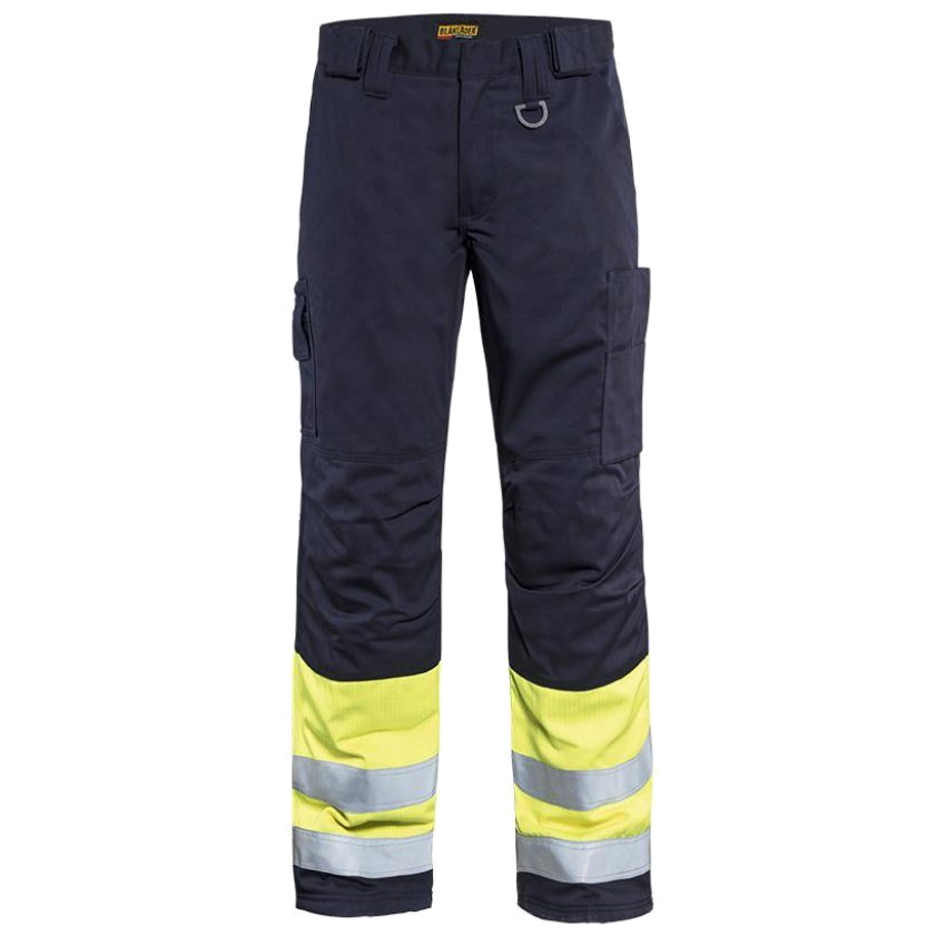 Blaklader Multinorm Winterwerkbroek (Navy/Geel) 1