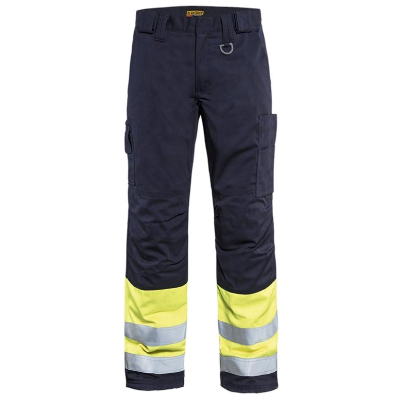 Blaklader Multinorm Winterwerkbroek (Navy/Geel) 1
