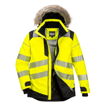Portwest PW3 Hi-Vis Winterparka CL.3 (Geel/Zwart) 1