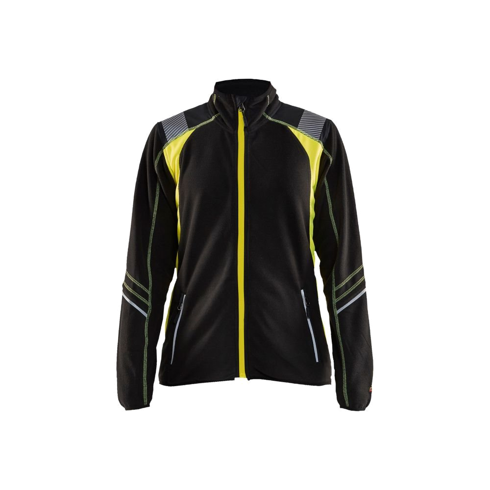 Blaklader Dames Fleece jack 4973-1010 (9933 Zwart/Geel) 1