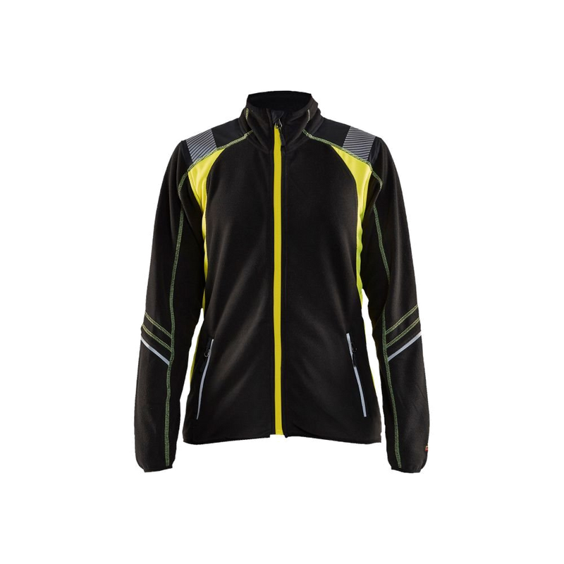 Blaklader Dames Fleece jack 4973-1010 (9933 Zwart/Geel) 1