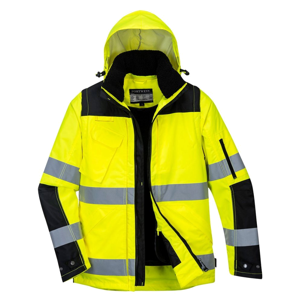 Portwest Pro Hi-Vis 3-in-1 Jacket (Geel/Zwart) 1