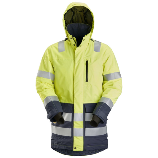 Snickers AW HiVis Waterproof Parka Kl 3 (Geel/Navy) 1
