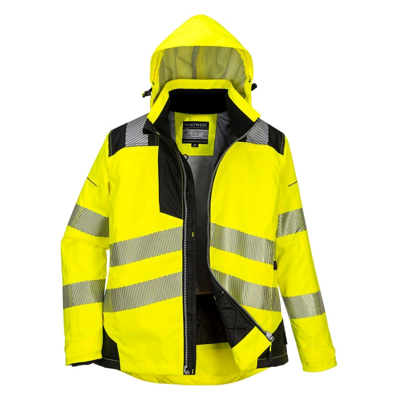 Portwest PW3 Hi-Vis Dames Winterjas CL.2 (Geel/Zwart) 1