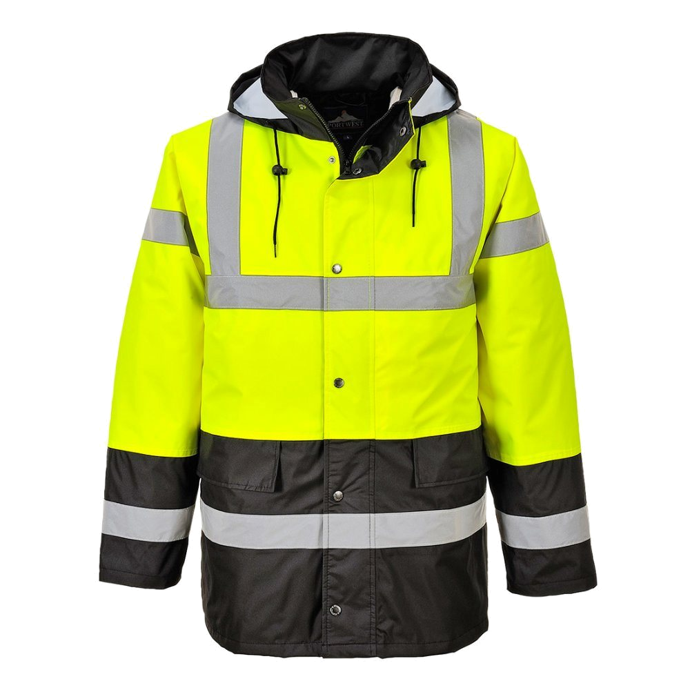 Portwest Contrast Werkjas (Geel/Zwart) 1