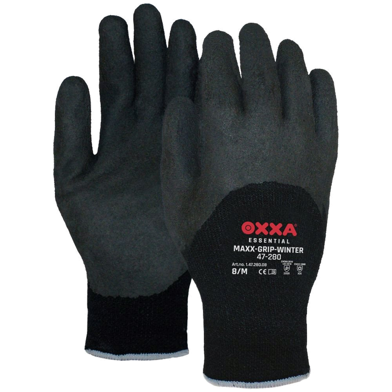 12Pr OXXA Maxx-Grip Winter 47-280 (ZW Zwart) 1