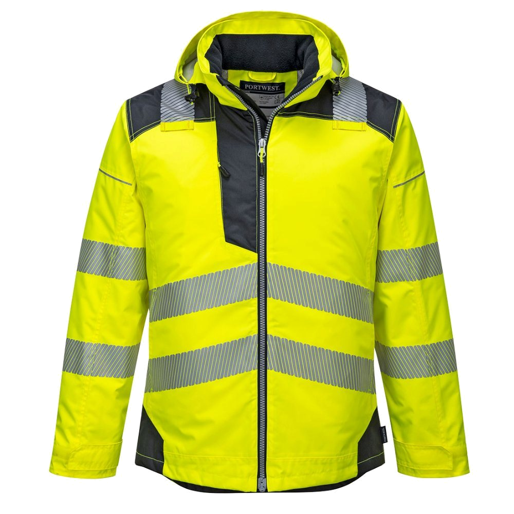 Portwest PW3 Hi-Vis Winter Jacket (Geel/Zwart) 1