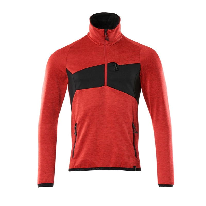 Mascot Fleecetrui Halve Rits (Rood/Zwart) 4