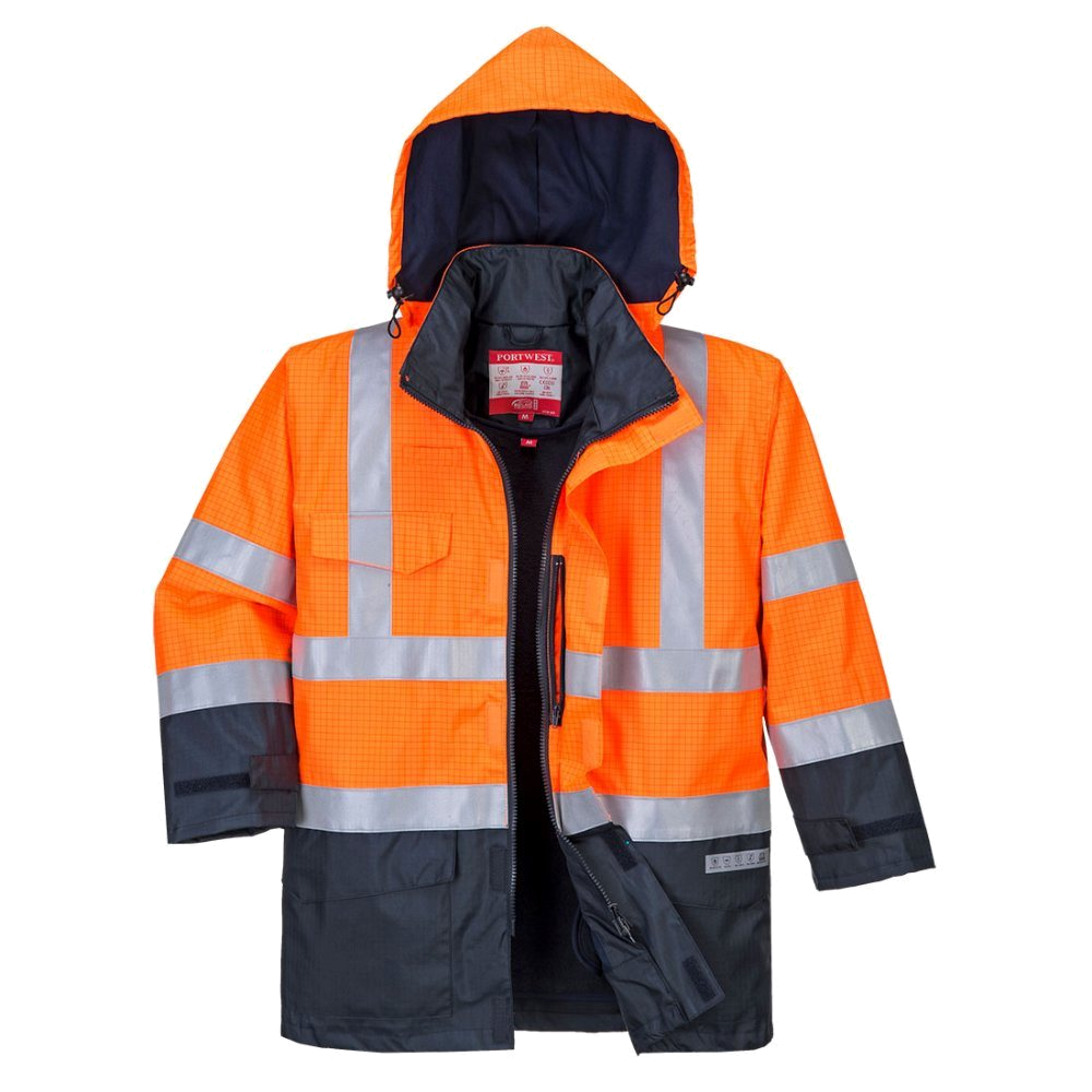 Portwest Bizflame Multi-Protection Jacket (Oranje/Navy) 1