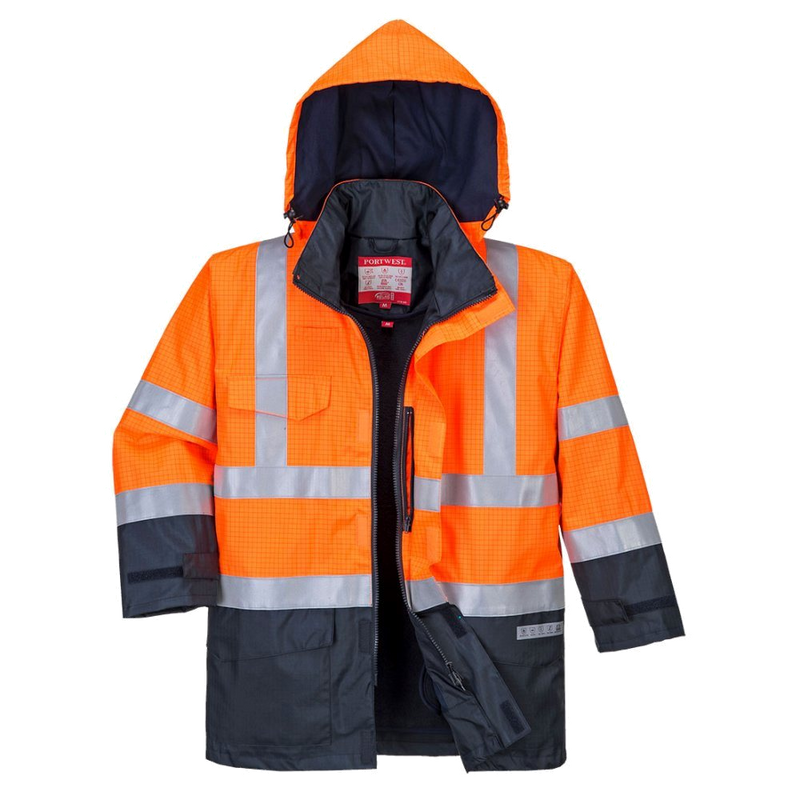 Portwest Bizflame Multi-Protection Jacket (Oranje/Navy) 1