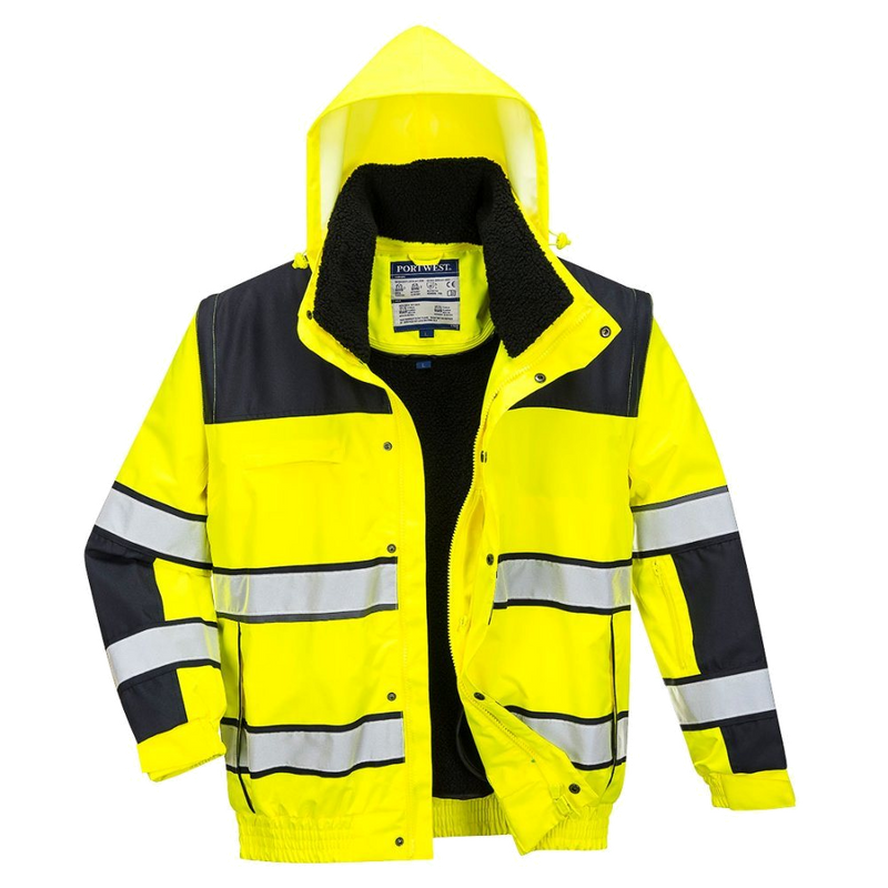 Portwest Hi-Vis Classic Bomberjack (Geel/Zwart) 1