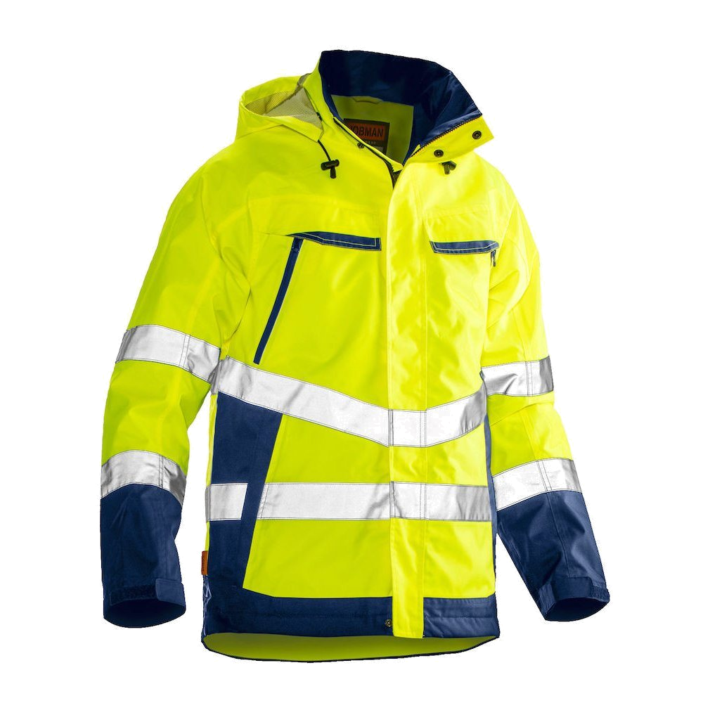 Jobman 1283 Shell Jacket CL.3 (Geel/Navy) 1