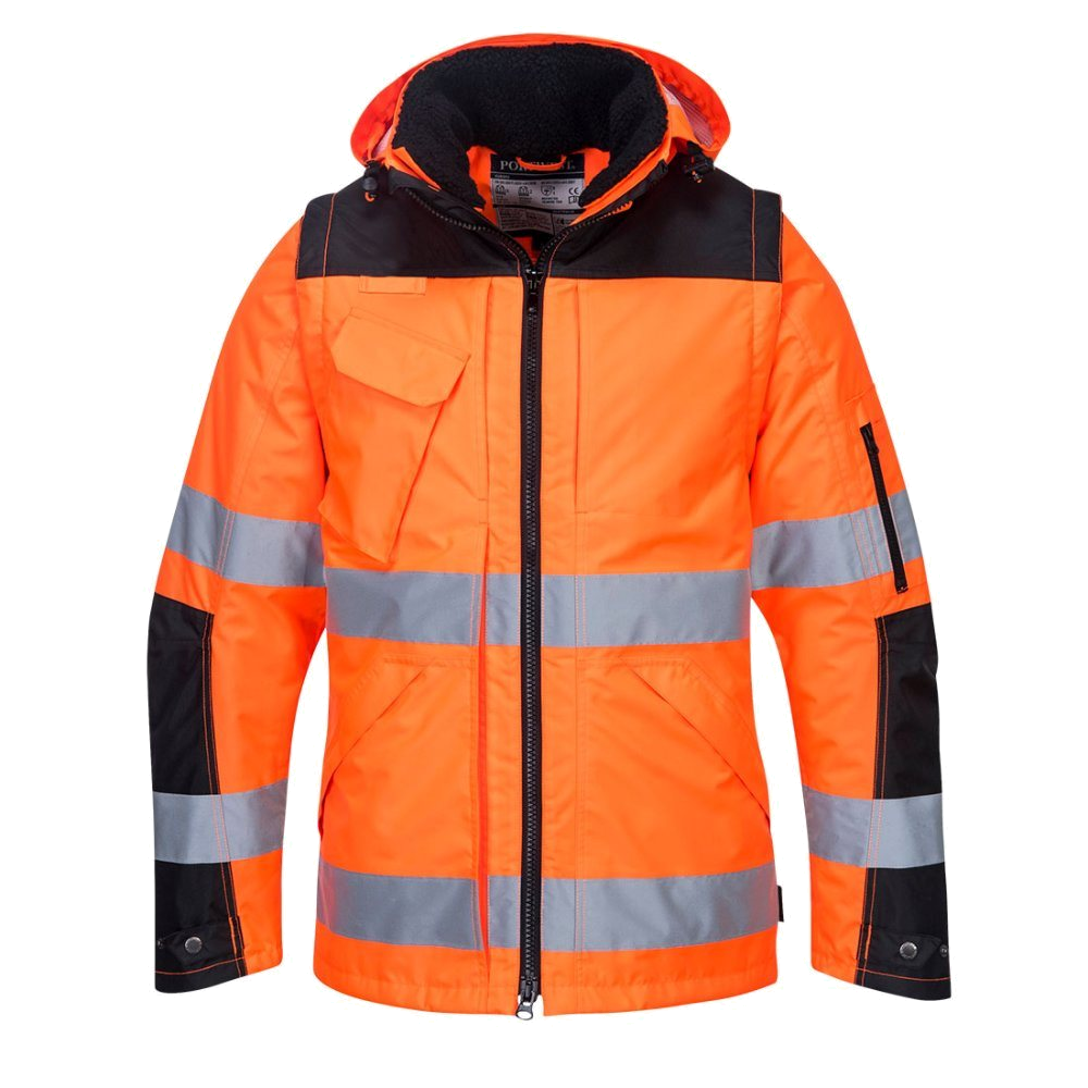 Portwest Pro Hi-Vis 3-in-1 Jacket (Oranje/Zwart) 1
