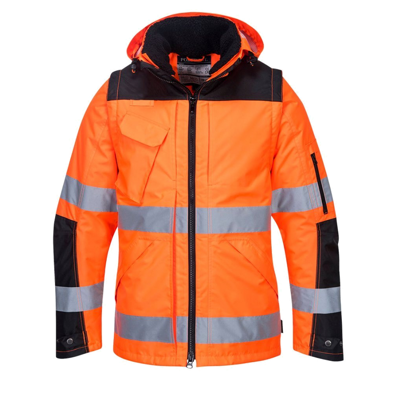 Portwest Pro Hi-Vis 3-in-1 Jacket (Oranje/Zwart) 1