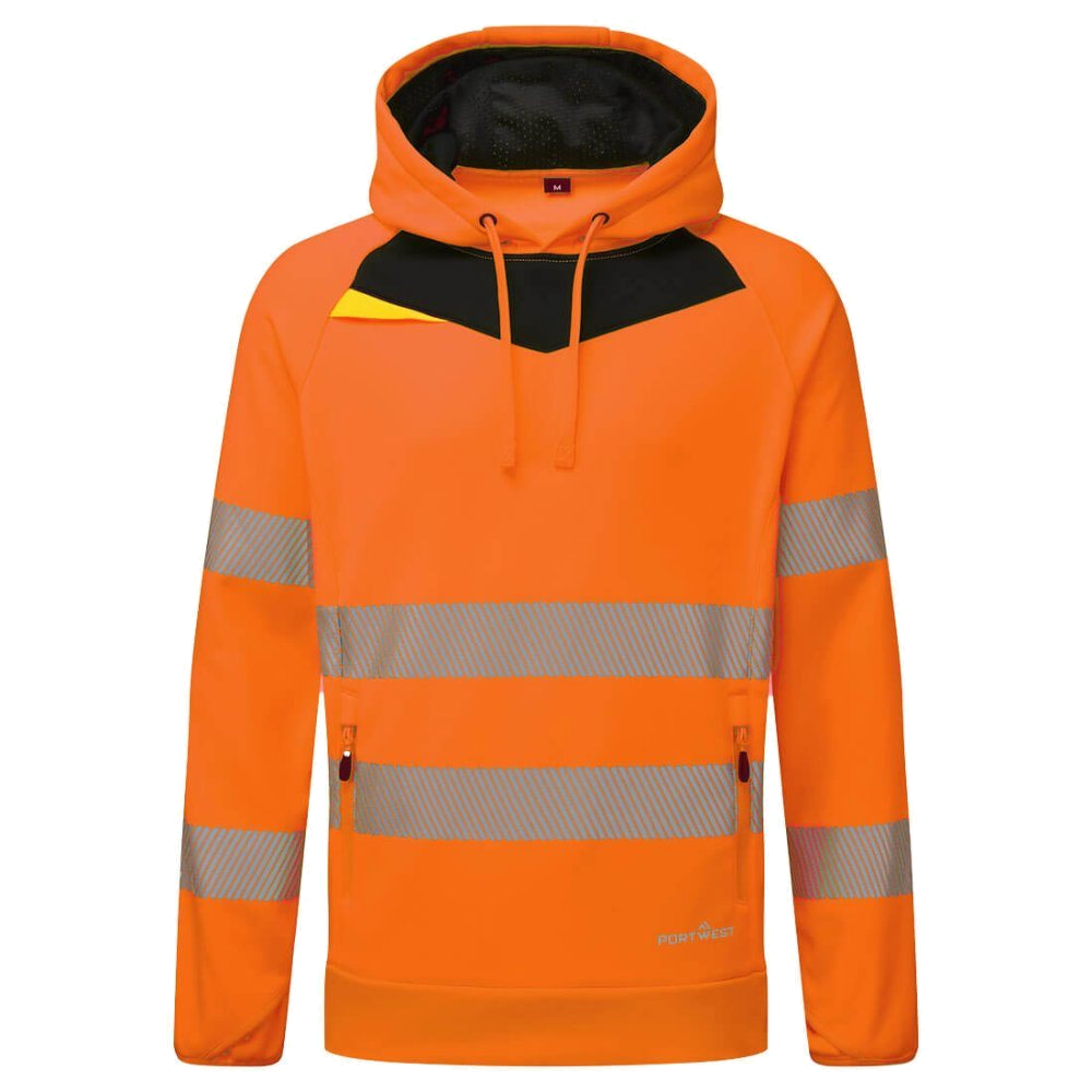 Portwest DX4 Hi-Vis Overhead Hoodie (Oranje/Zwart) 1