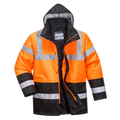 Portwest Hi-Vis Bicolor Werkjas (Oranje/Zwart) 1
