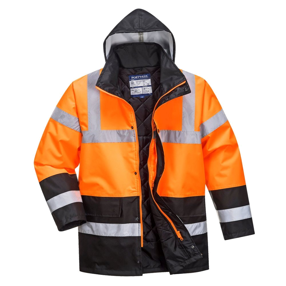 Portwest Hi-Vis Bicolor Werkjas (Oranje/Zwart) 1