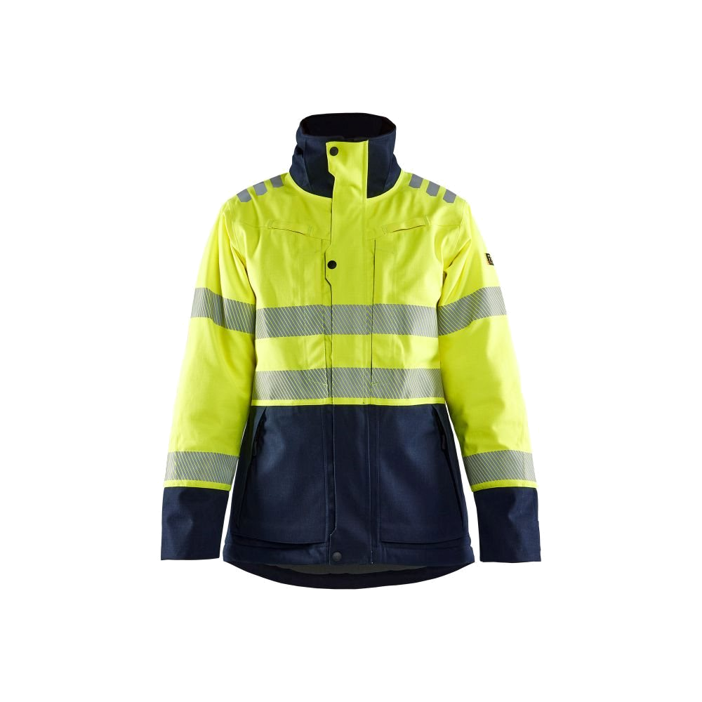 Blaklader Multinorm Dames Winterjas (Geel/Navy) 1