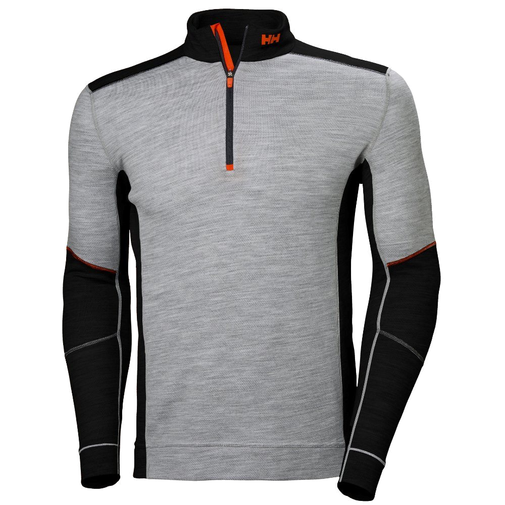 Helly Hansen Lifa Merino Half Zip (Grijsmelange/Zwart) 1