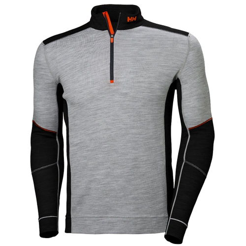 Helly Hansen Lifa Merino Half Zip (Grijsmelange/Zwart) 1