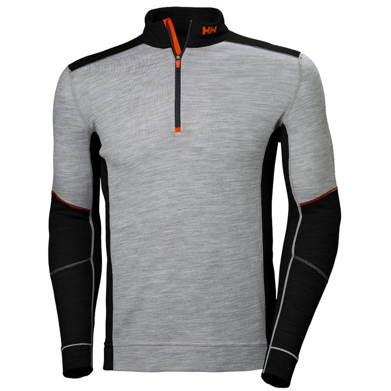 Helly Hansen Lifa Merino Half Zip (Grijsmelange/Zwart) 1
