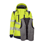 Tranemo Shell FR Dames shell jack (Geel/Navy) 1