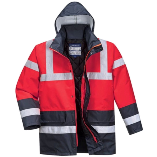 Portwest Contrast Werkjas (Rood/Navy) 1