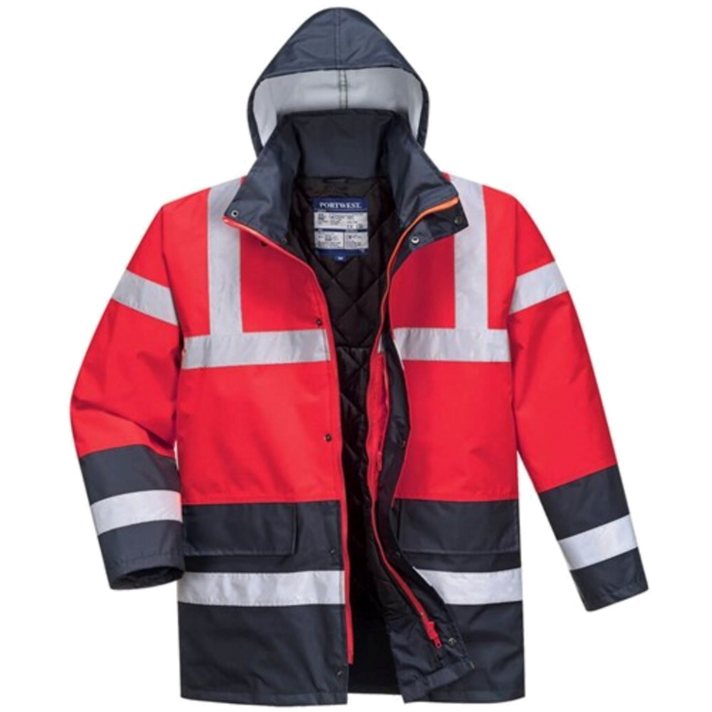 Portwest Contrast Werkjas (Rood/Navy) 1