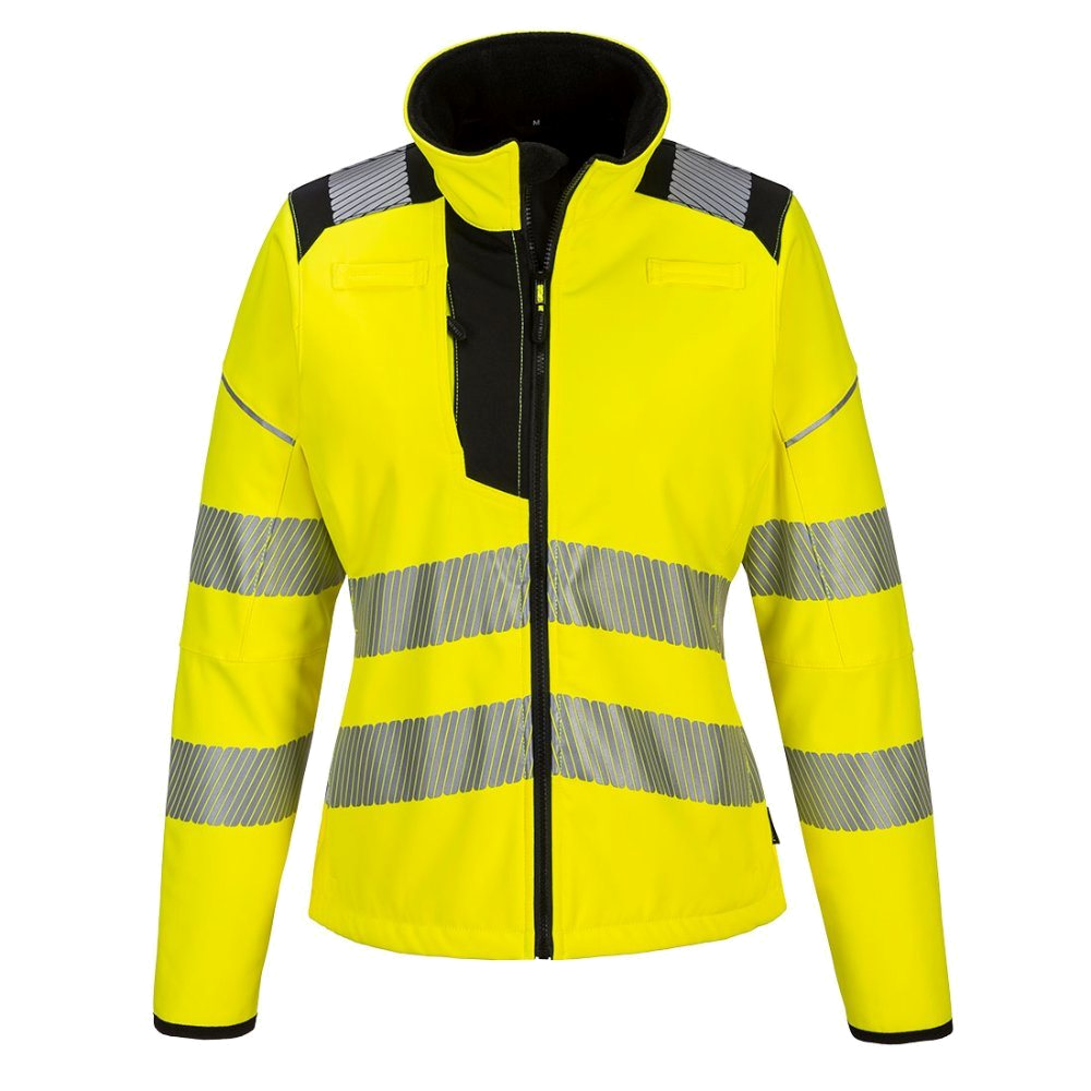 Portwest PW3 Hi-Vis Dames Softshell (Geel/Zwart) 1
