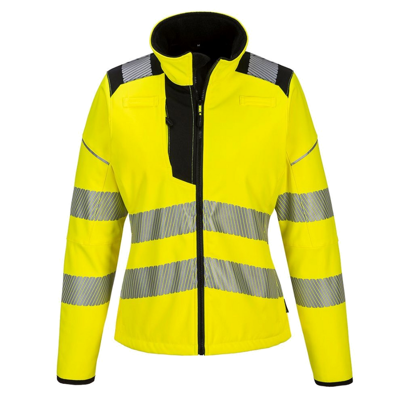 Portwest PW3 Hi-Vis Dames Softshell (Geel/Zwart) 1
