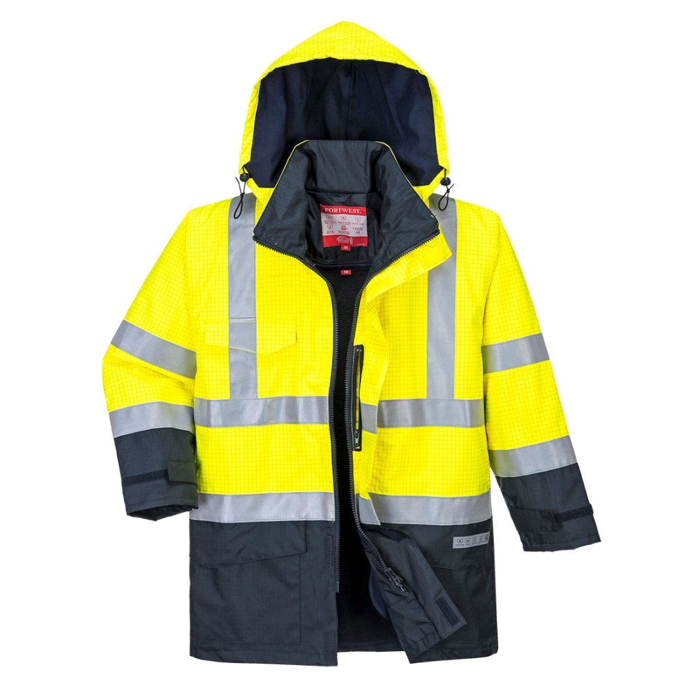 Portwest Bizflame Multi-Protection Jacket (Geel/Navy) 1
