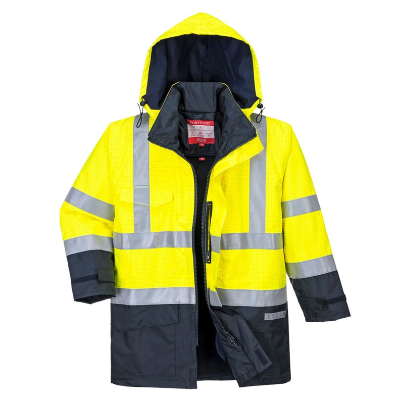 Portwest Bizflame Multi-Protection Jacket (Geel/Navy) 1