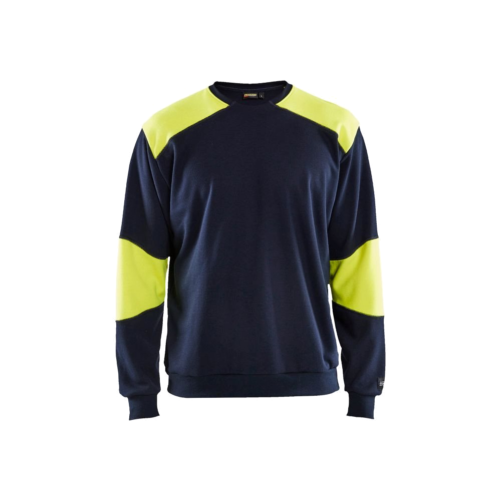 Blaklader Vlamvertragend sweatshirt (Marine/Geel) 1