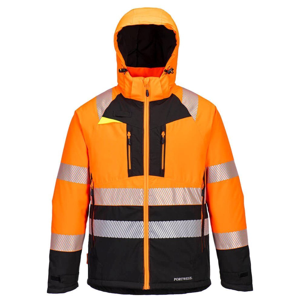 Portwest DX4 Hi-Vis Class 2 Winter Jacket (Oranje/Zwart) 1