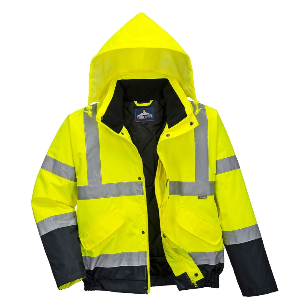 Portwest Hi-Vis Bicolor Bomberjack (Geel/Navy) 1