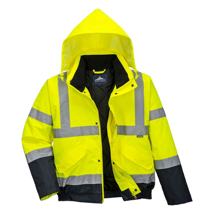 Portwest Hi-Vis Bicolor Bomberjack (Geel/Navy) 1
