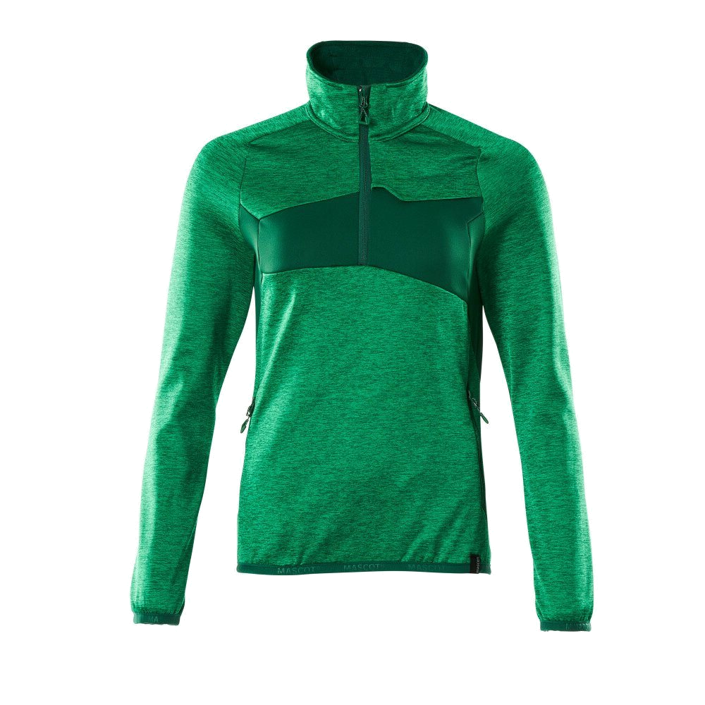 Mascot Dames Fleecetrui Halve Rits (Heldergroen/Groen) 4