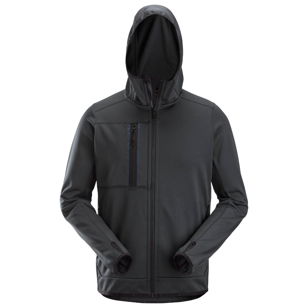 Snickers AWR Fleece Hoodie Rits (Staalgrijs) 1