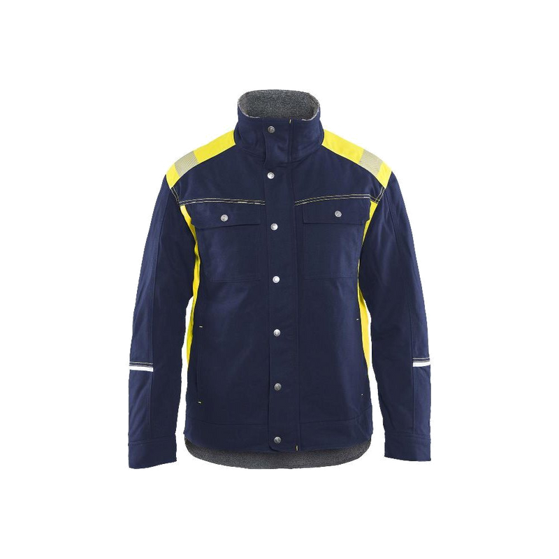 Blaklader Winterjas Visible 4915-1370 Navy/Geel 1