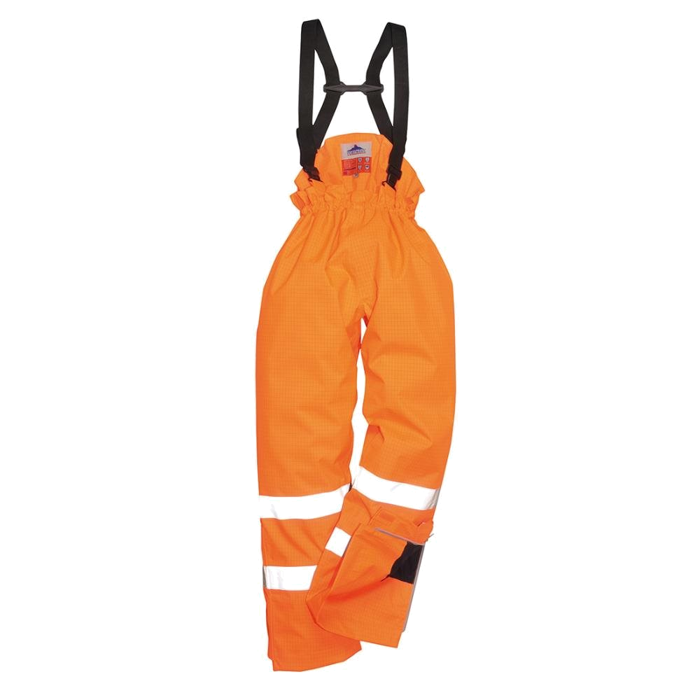 Portwest Antistatic FR Lined Rain Pants (Oranje) 1