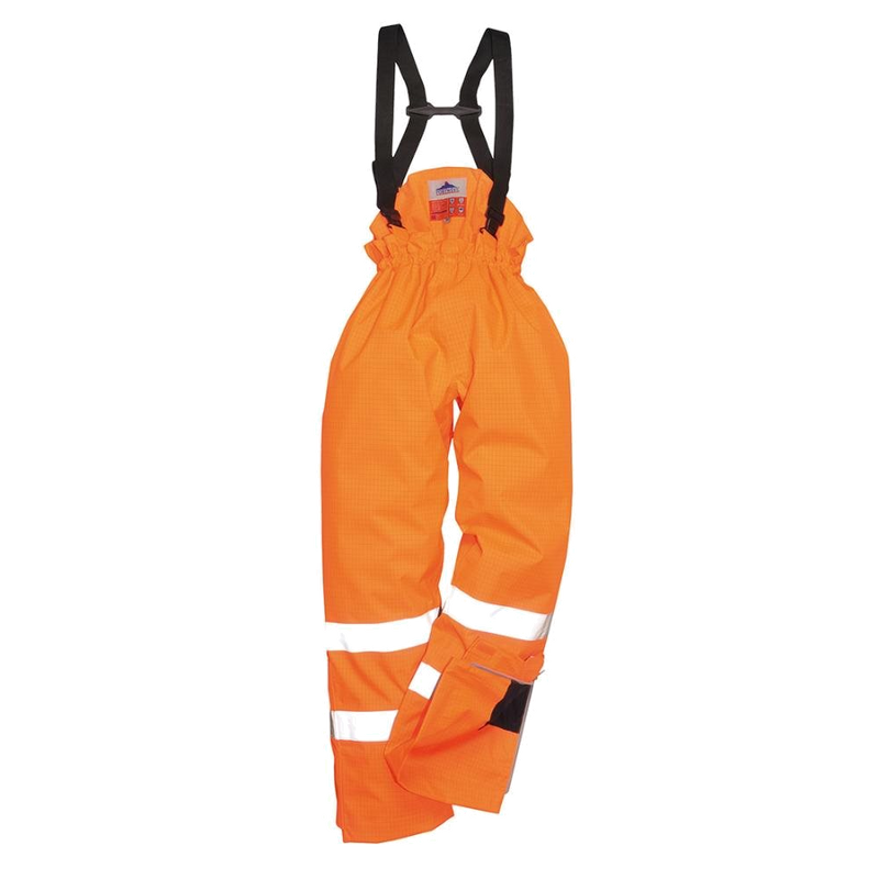 Portwest Antistatic FR Lined Rain Pants (Oranje) 1
