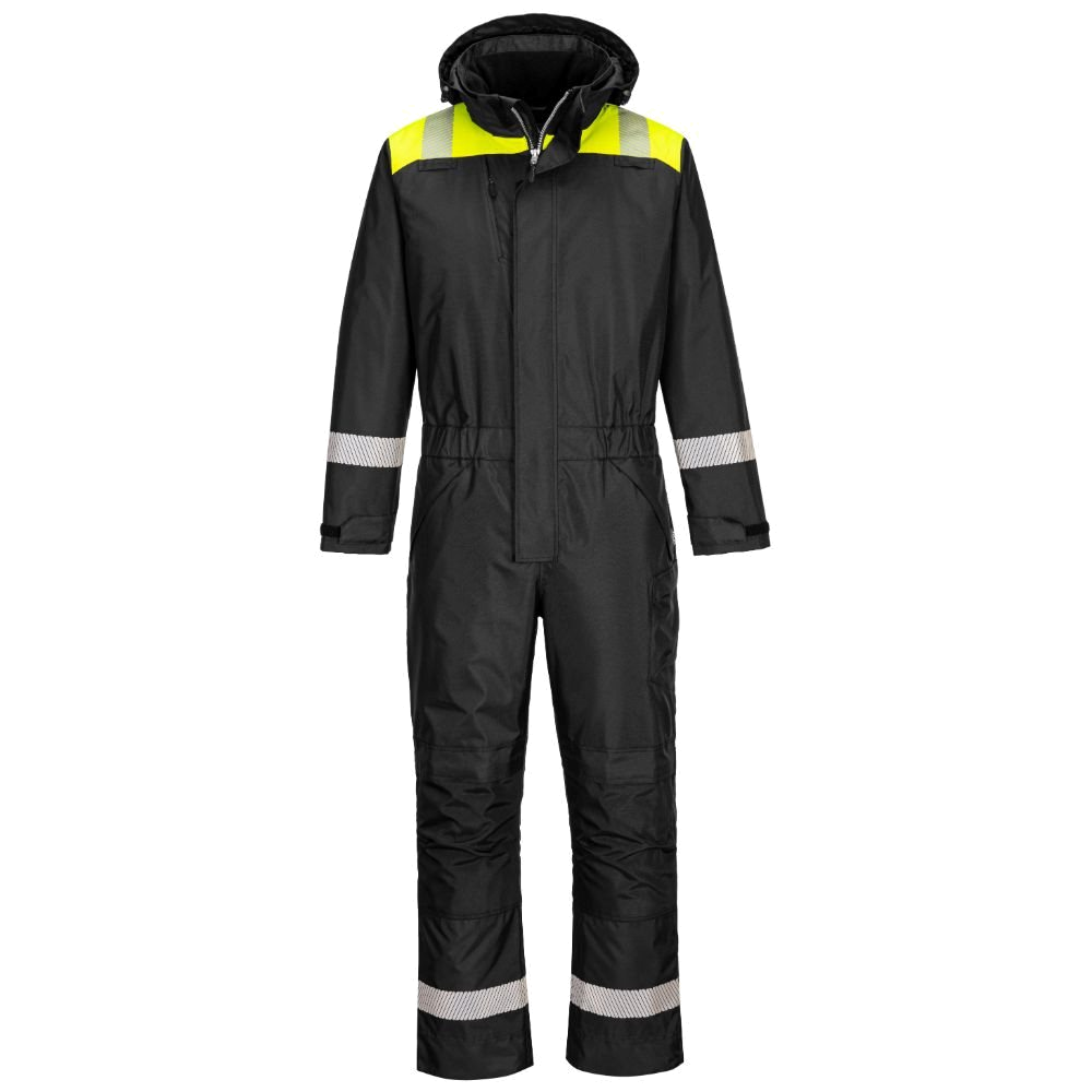 Portwest PW3 Waterdichte winteroverall (Zwart/Geel) 1