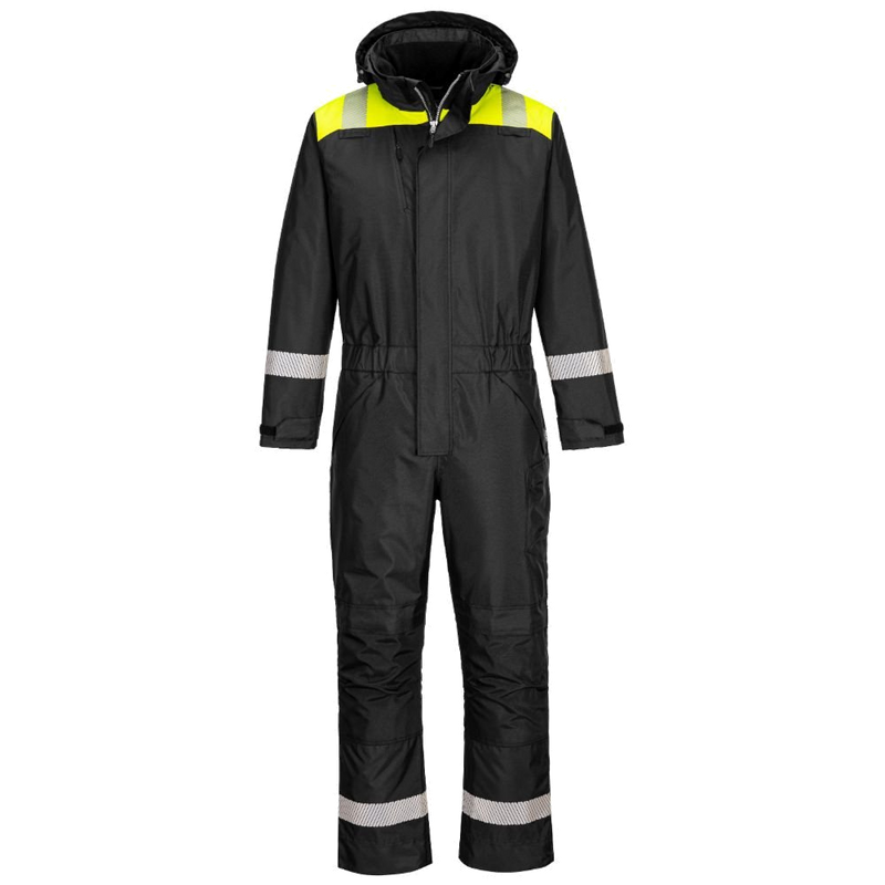 Portwest PW3 Waterdichte winteroverall (Zwart/Geel) 1