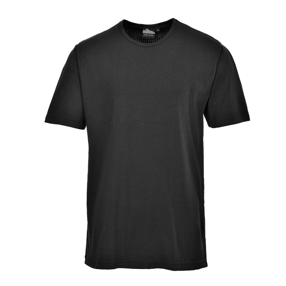 Portwest Thermal T-Shirt Short Sleeve B120 (Zwart) 1